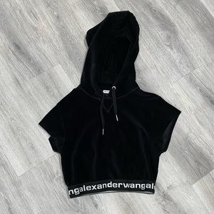 Alexander Wang cropped corduroy hoodie